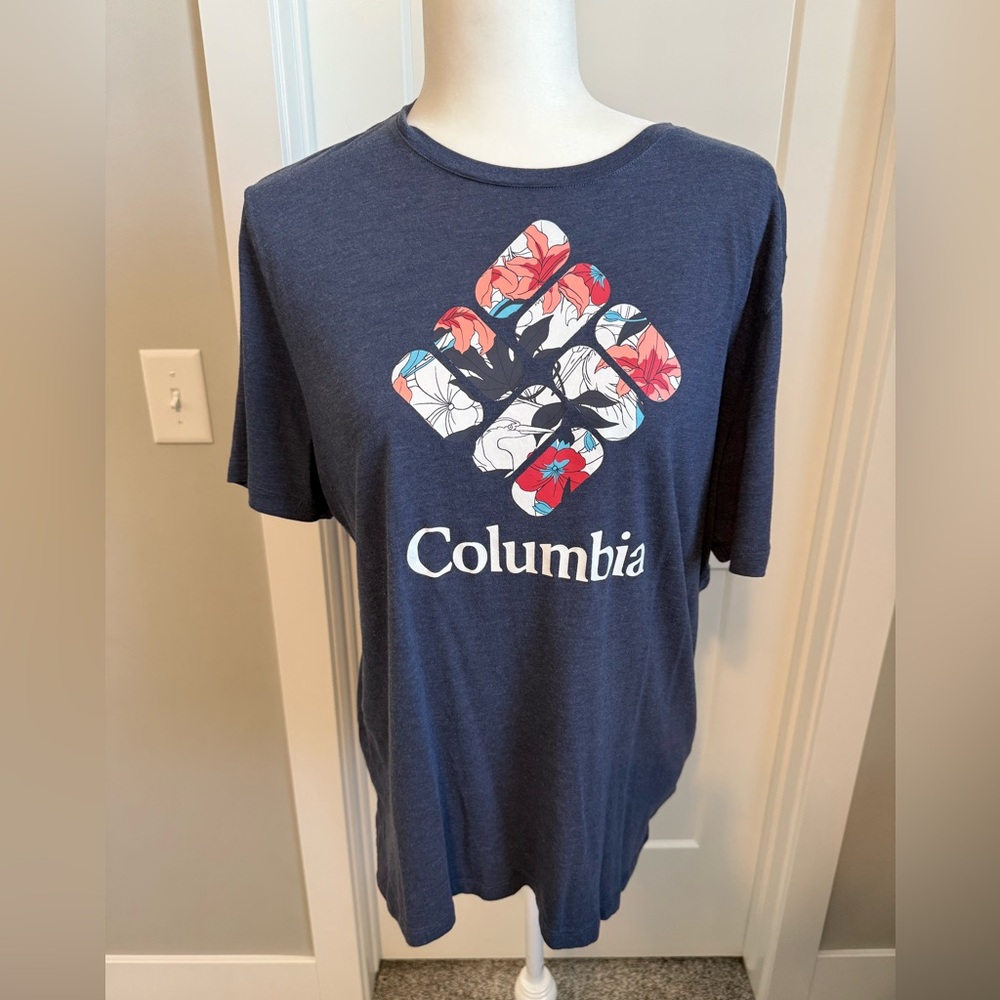 Columbia Heathered Blue Tee